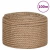 vidaXL Rope 100% Jute 14 mm 100 m