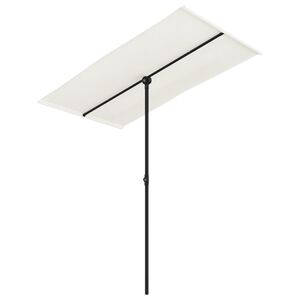 vidaXL Garden Parasol | Sand White | Aluminium | Medium | Rotatable