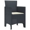 vidaXL Garden Chair 4 pcs Anthracite 53 x 49 x 85 cm PP
