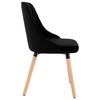vidaXL Dining Chairs 2 pcs Black Velvet