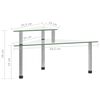 vidaXL Kitchen Shelf Transparent 49.5x35x19 cm Tempered Glass