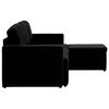 vidaXL 3-Seater Modular Sofa Bed Black Fabric