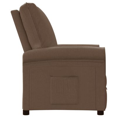 vidaXL Recliner Chair Brown Fabric