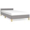 vidaXL Bed Frame without Mattress Light Grey 90x200 cm Fabric
