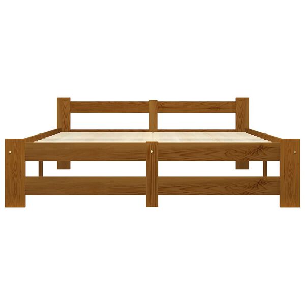 vidaXL Bed Frame without Mattress Honey Brown Solid Pine Wood 120x200cm