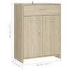 vidaXL Bathroom Cabinet Sonoma Oak 60x33x80 cm Engineered Wood