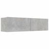 vidaXL TV Cabinet Concrete Grey 120x30x30 cm Engineered Wood