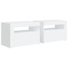 vidaXL Bedside Cabinets 2 pcs with LEDs White 60x35x40 cm