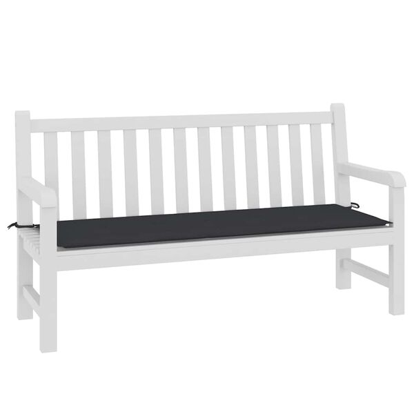 vidaXL Garden Bench Cushion Black 150x50x4 cm Oxford Fabric