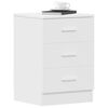 vidaXL Bedside Cabinet White 38x35x56 cm Engineered Wood