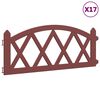 vidaXL Lawn Edgings 17 pcs Red 10 m PP