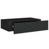 vidaXL Wall-mounted Drawer Shelves 2 pcs Black 40x23.5x10cm MDF