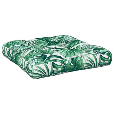 vidaXL Pallet Cushion Leaf Pattern 58x58x10 cm Fabric