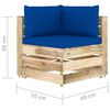 vidaXL 5 Piece Garden Lounge Set with Cushions Green Impregnated Wood
