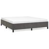 vidaXL Bed Frame without Mattress Dark Grey 180x200 cm Velvet
