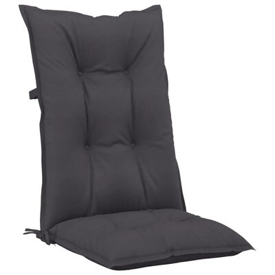 vidaXL Garden Highback Chair Cushions 2 pcs Anthracite 120x50x7 cm Fabric