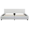 vidaXL Bed Frame with LED without Mattress White 160x200 cm