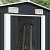 vidaXL Garden Shed 257x489x181 cm Metal Anthracite