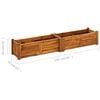 vidaXL Garden Raised Bed Acacia Wood 150x30x25 cm