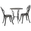 vidaXL 3 Piece Bistro Set Cast Aluminium