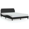 vidaXL Bed Frame Dover Black 140x200 cm Faux Leather