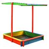 vidaXL Sandbox with Adjustable Roof Fir Wood Multicolour UV50