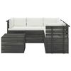 vidaXL 6 Piece Garden Pallet Lounge Set with Cushions Solid Pinewood