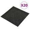 vidaXL Carpet 20 pcs Black 50 x 50 x 0.5 cm Bitumen