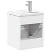 vidaXL Bathroom Sink Cabinet with Built-in Basin High Gloss White