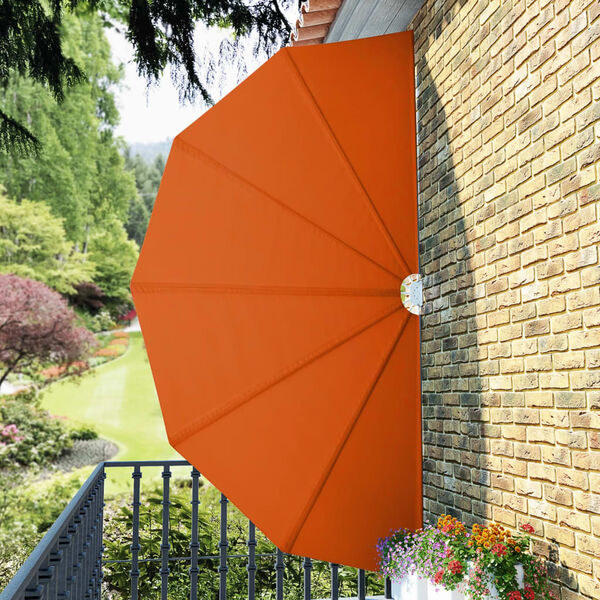 vidaXL Collapsible Terrace Side Awning Terracotta 200 cm