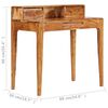 vidaXL Writing Desk with Drawers Solid Wood 88x50x90 cm