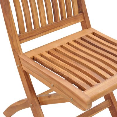 vidaXL Folding Garden Chairs with Cushions 6 pcs Solid Teak Wood