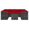 vidaXL 9 Piece Garden Pallet Lounge Set with Cushions Solid Pinewood