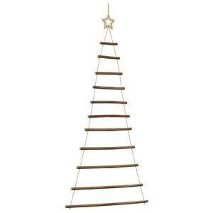 vidaXL&nbsp;Hanging Christmas Tree with Top Star 74x150 cm Natural Branch