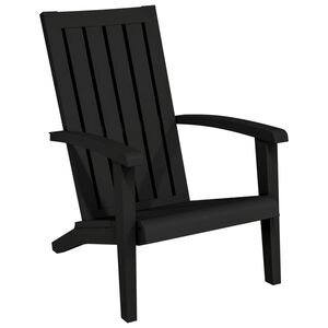 vidaXL Garden Adirondack Chair Black Polypropylene