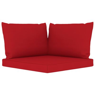 vidaXL 9 Piece Garden Lounge Set with Cushions Red