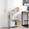 vidaXL 3-Layer Book Shelf White 60x27.6x90.5 cm Engineered Wood