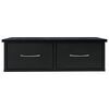 vidaXL Wall-mounted Drawer Shelf High Gloss Black 60x26x18.5 cm Engineered Wood