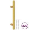 vidaXL Cabinet Handles 20 pcs Gold 96 mm Stainless Steel