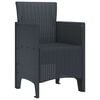 vidaXL Garden Chair 4 pcs Anthracite 53 x 49 x 85 cm PP