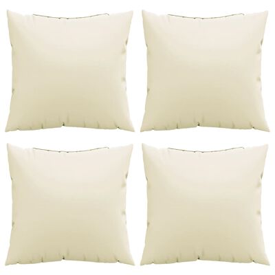 vidaXL Throw Pillows 4 pcs Cream 40x40 cm Fabric