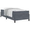 vidaXL Bed Frame with Mattress Dark Grey 90 x 200 cm Fabric
