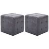 vidaXL Bedside Cabinets 2 pcs Grey 30x30x30 cm Faux Suede Leather