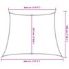 vidaXL Sunshade Sail 160 g/m² Red 3/4x3 m HDPE