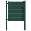 vidaXL Fence Gate PVC and Steel 100x100 cm Green