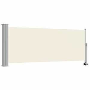 vidaXL Side Awning | Cream and Grey | Polyester and Powder-Coated Iron
