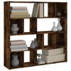 vidaXL Book Cabinet/Room Divider Smoked Oak 105x24x102 cm