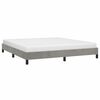 vidaXL Bed Frame without Mattress Light Grey 183x203 cm King Velvet