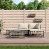 vidaXL 5 Piece Garden Lounge Set with Cushions Anthracite Poly Rattan