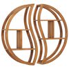 vidaXL Yin Yang Wall Shelf 100x20x100 cm Solid Teak Wood